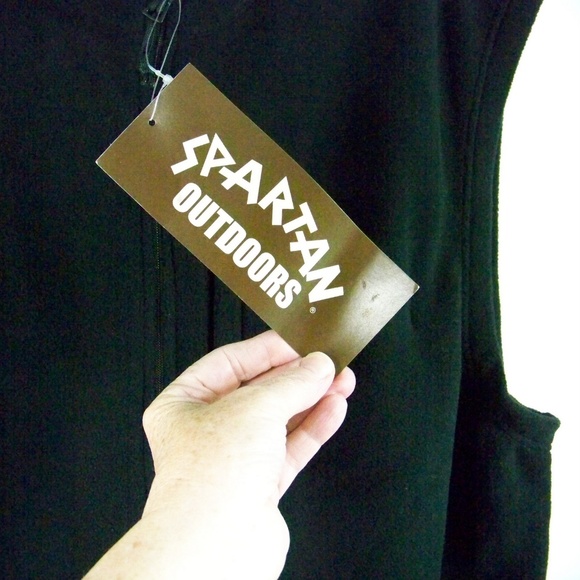 NWT Spartan Outdoors Black Fleece Vest Mens XL - Picture 4 of 8